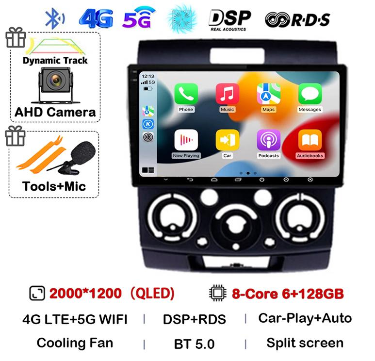 Android 14 автомобильный радиоприемник стерео для Ford Everest Ranger Mazda BT50 BT-50 2006 2007 2008 2009 2010 2011 мультимедийный проигрыватель головное устройство