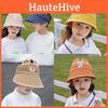 Breathable Summer Kid Sun Hat Wide Brim Cartoon Bear Sunshade Activities Outdoor