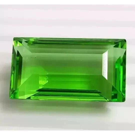 Certified Natural Glossy Green Topaz Emerald Cut 178+ Ct Beautiful Gemstone