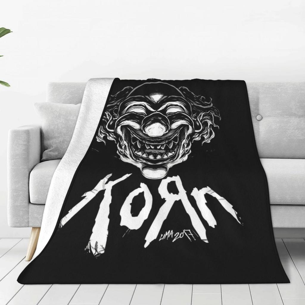 Индивидуальное одеяло Korns Rock Roll Теплый флис Мягкая фланель Музыка Хэви-метал Пледы для спальни Дивана Офиса Осень