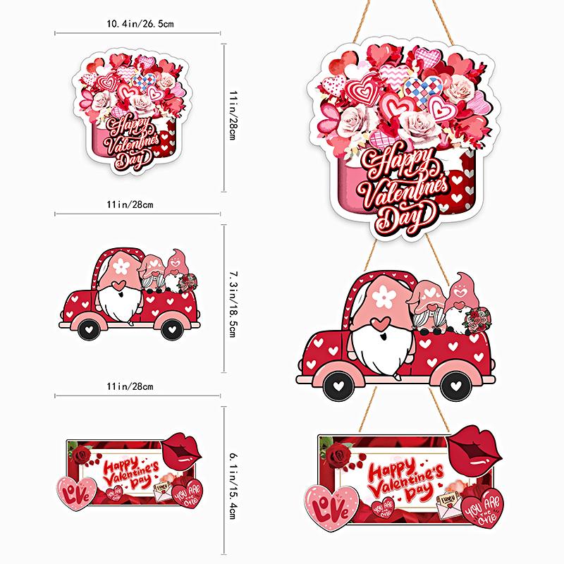 1 шт. День святого Валентина Свадебные принадлежности Праздничная маскарадная вечеринка Бумажное украшение на дверь Подвесное украшение Подвесная карточка Подвеска на дверь