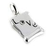 Altesse [L0127] - Silver Pendant 'Love' Parchment (rhodium-plated) - 11x14 Mm