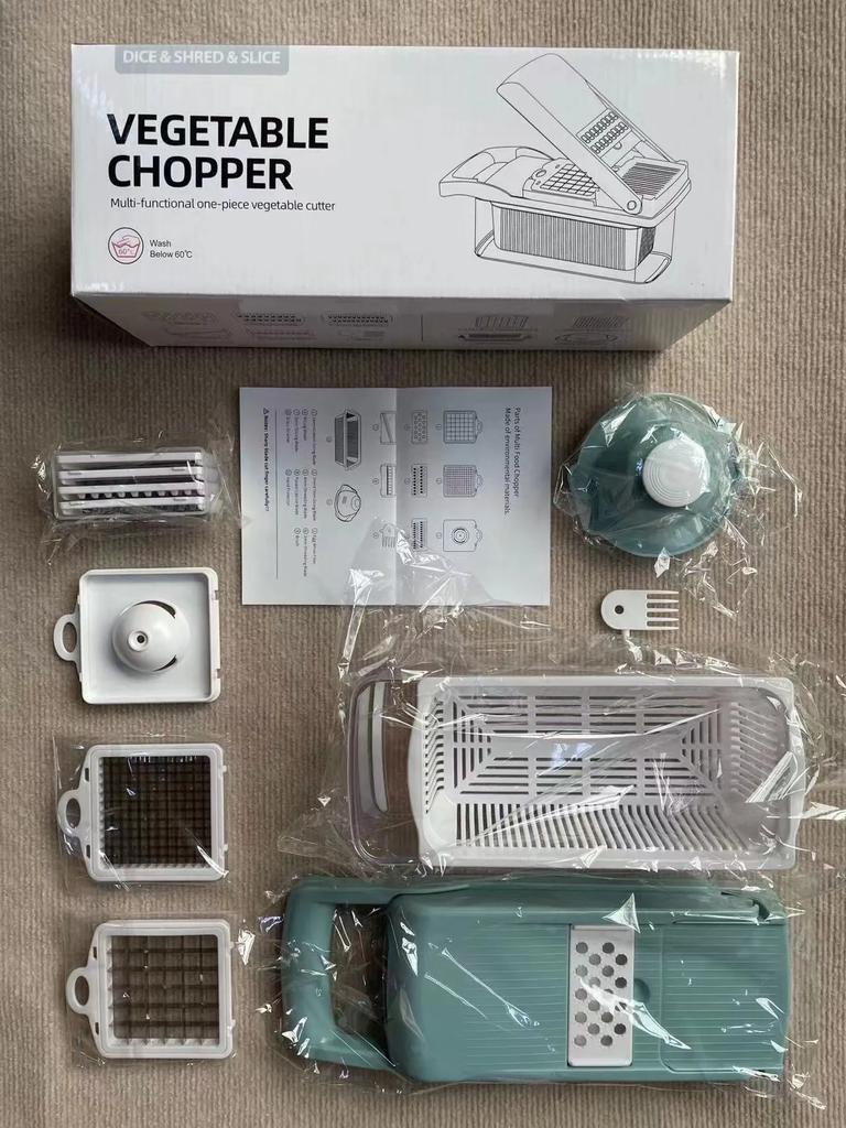 15 шт./набор Овощерезка Многофункциональная Ручная Терка для продуктов с контейнером Луковая мельница Чоппер Бытовая Картофелерезка Кухонные гаджеты Вещи