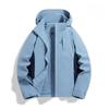 Shock-up Men's Spring and Autumn Solid Color Outdoor Windproof Waterproof Sports Mountaineering Outdoor Hooded Jacket