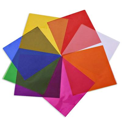 Nanfusha Mini Color Cellophane 8 цветов, набор листов 10 см x 10 см, маленький размер, прозрачная целлофановая бумага, Рождество 30-90 (Набор 30)