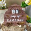 Ramadan Countdown Calendar Plaque Ornament Multifunction Table Centerpiece Exquisite Church Shaped for Islamic Holiday Party
