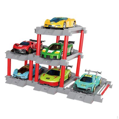 1:Игровой набор «Парковка» в масштабе 1:64, Игровой набор с транспортными средствами, Развивающий забавный игровой набор «Гараж» для детей