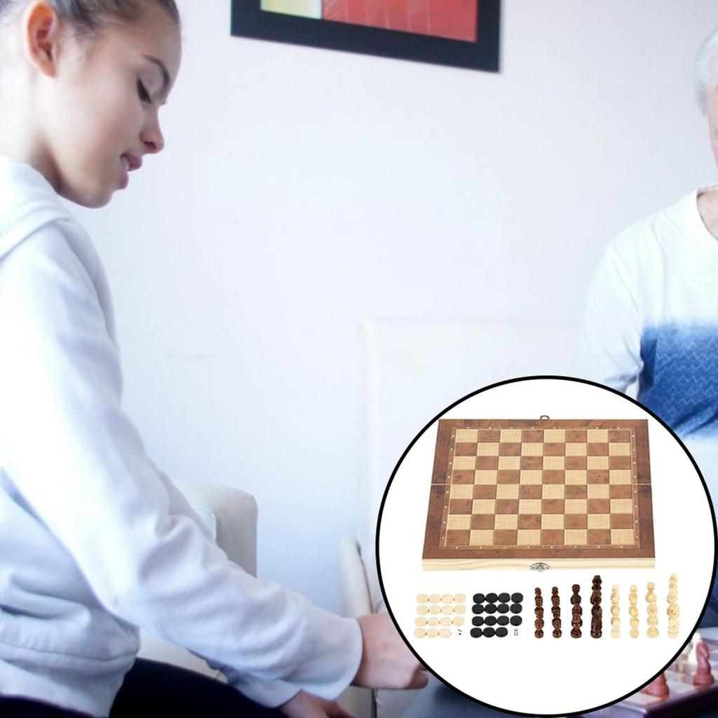 Деревянные шахматы и шашки Ручная работа Нарды Фишки Наружная игра