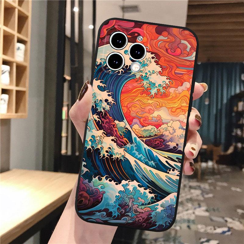 Great Wave Art Phone Case For Iphone 15 14 Pro Max 13 12 11 Pro Max XSMax XR 12 13 Mini 14 Plus
