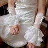 Гибкие Нарукавники для Невесты из Мягкого Кружева Полиэстера для Официальных Церемоний