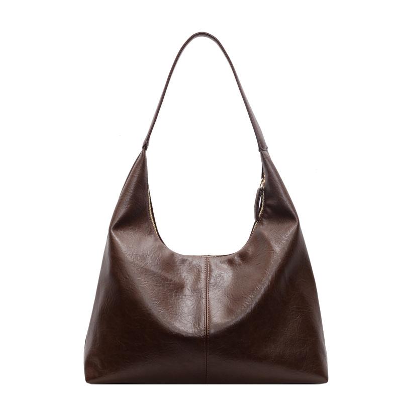 Slack Casual Tote Bag Women's Large-capacity New Fashion Soft Leather Commuter Shoulder Bag