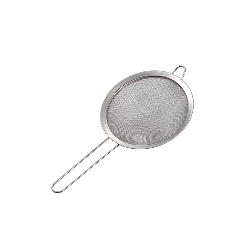 Stainless Steel Mesh Strainer: 201 Rim, 30 Mesh, for Soy Milk & Traditional Chinese Medicine, Large with Wire Handle