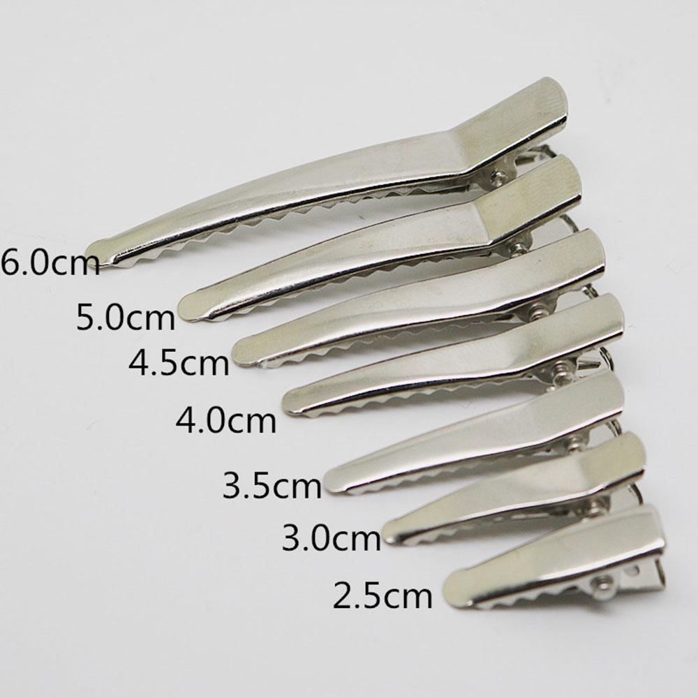 Women Portable Single Prong Fashion Silver Styling Tools Hair Clips Hairdressing Alligator Hairpin