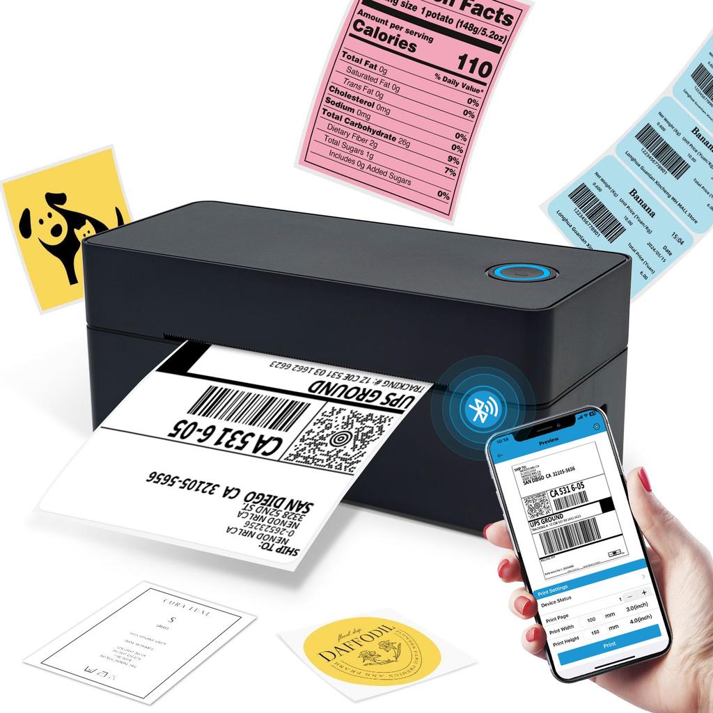 Manufacturer New Shipping Wireless Machine A6 Mechanism Paper 4x6 110mm Rollo Pocket Sticker Portable Mini Label Thermal Printer