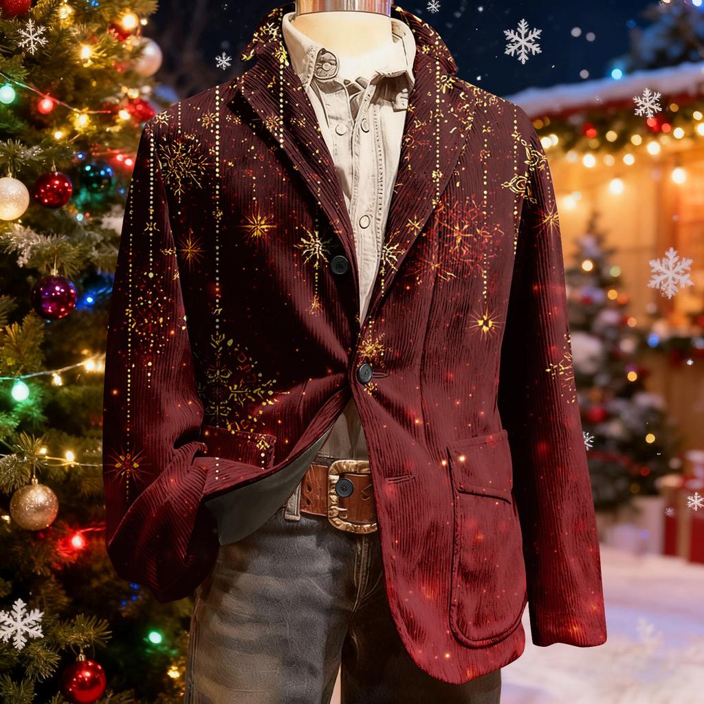 Мужской уродливый рождественский вельветовый теплый карманный пиджак-кардиган, мужской повседневный костюм