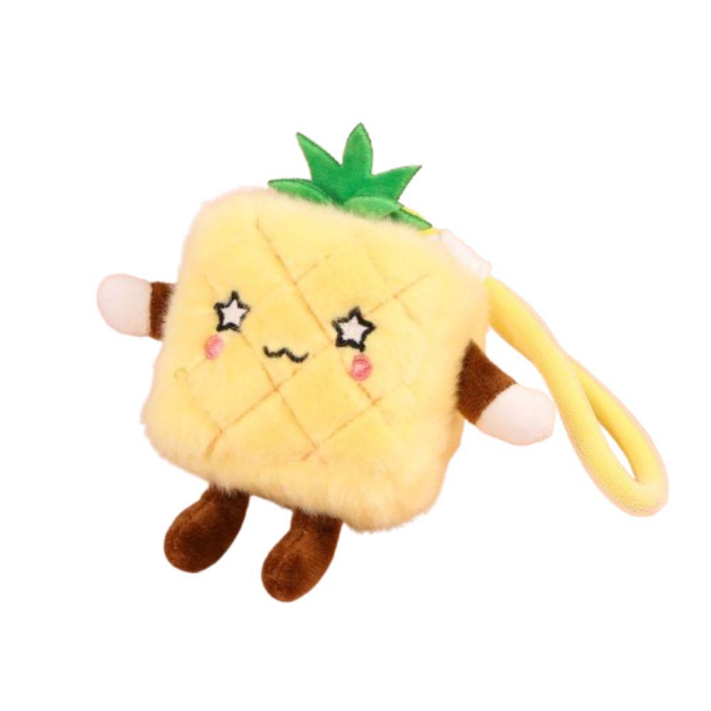 Fruit Fruit Plush Keychain Carrot Mangosteen Pendant Pineapple Keychain Home Decoration