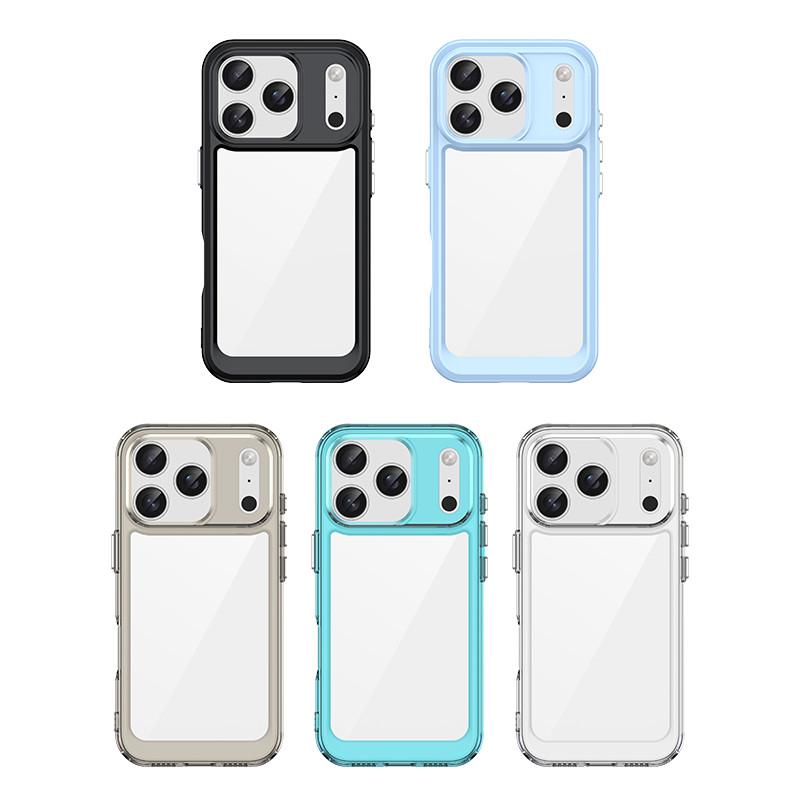 For iPhone 17 Pro Case iPhone 17 Pro Cover TPU Border Acrylic Backplane Protective Phone Cases For iPhone 17 Pro Max Air Funda