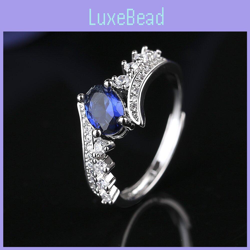 Потрясающее синее геометрическое кольцо, изготовленное из меди для элегантного модного заявления