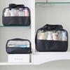 with Handle Travel Cosmetic Bag Transparent Women Wash Pack Portable Toiletry Pouch  Makeup
