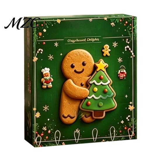 Gingerbread Man Christmas Ornaments 2026 Advent Calendar, 24 Day Countdown Decoration for Themed Party Supplies Kids Adults, Festive Holiday Tabletop