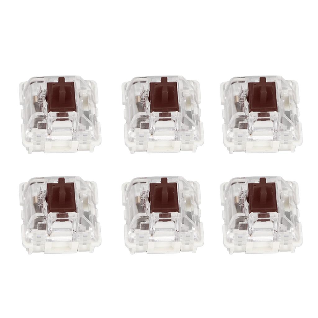 10Pcs Mechanical Keyboard Switch Brown Switch Premium ABS Delicate Structure Long Service Life Mechanical Switches