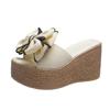2024 Hot Seller Women Slippers Fashion Toe Summer Shoes Butterfly-knot High Heels Women Slides Platform Wedges Ladies Women Shoe