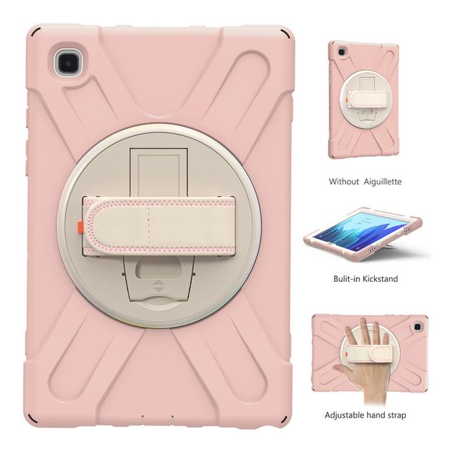 Силиконовый защитный чехол для Samsung Galaxy Tab A T290 A7 10,4 T500 T505, чехол-держатель, ремешок на руку, вращение на 360 градусов, чехол для планшета