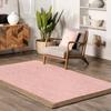 Pink Jute Simple Border Area Rug
