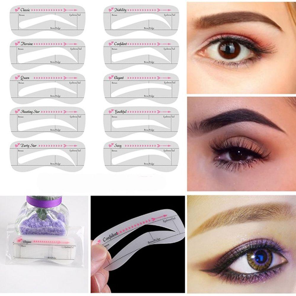 Fashion Card Template Makeup Tools Eyebrow Stencil Grooming Shaper