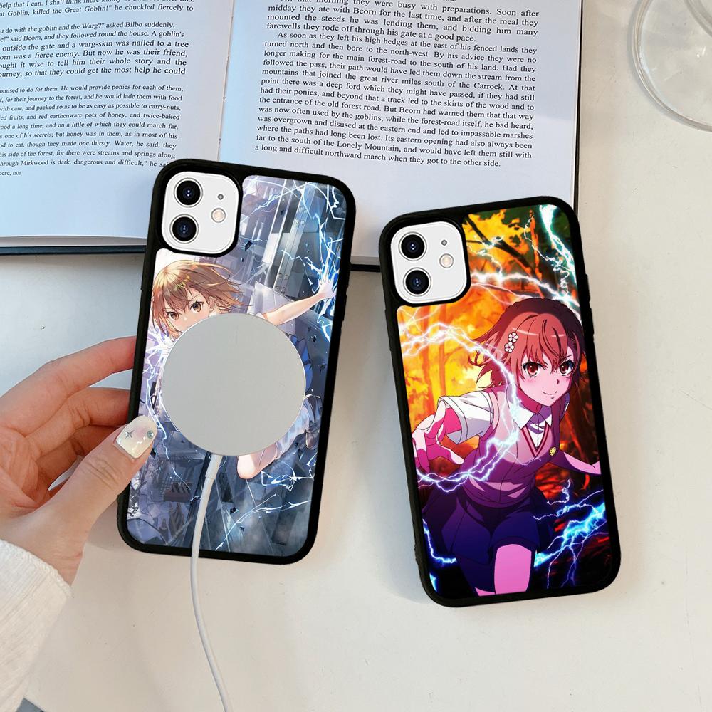 Аниме М-Мисака Микото Милый Чехол для Телефона Магнитный Чехол Для IPhone 16 14 13 12 11 15 Pro Max Plus Для Magsafe Беспроводная Зарядка Чехол
