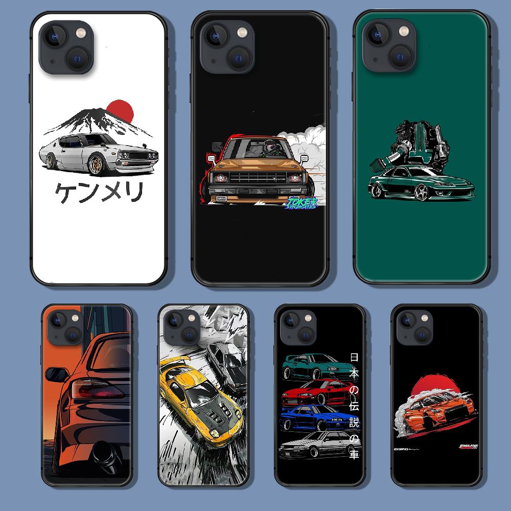 Чехол для телефона Drift Japanese Car Phone Cover Coque для iPhone Xiaomi Mi Samsung Galaxy Redmi Note AS 11 12 13 14 15 22 23 24 5G Pro Plus Max Fe Ultra
