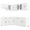11 Piece Kitchen Cabinet Set Kalmar White Wood Based Panel