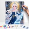 Disney digital oil painting art kit ice queen snowflake style handmade diy home decorations