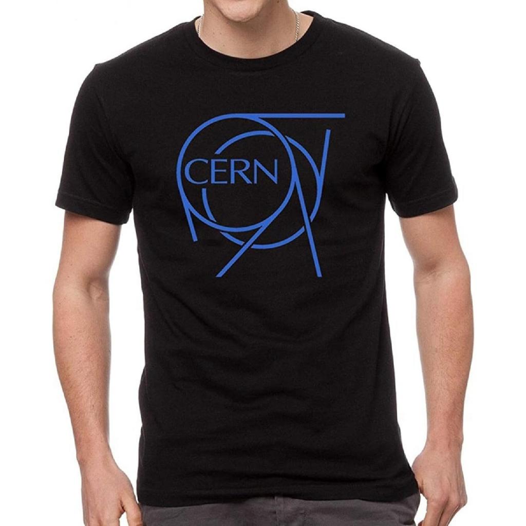 DOO MJUGG CERN Европейский институт ядерных исследований Символ Логотип Повседневная футболка XXL Черный