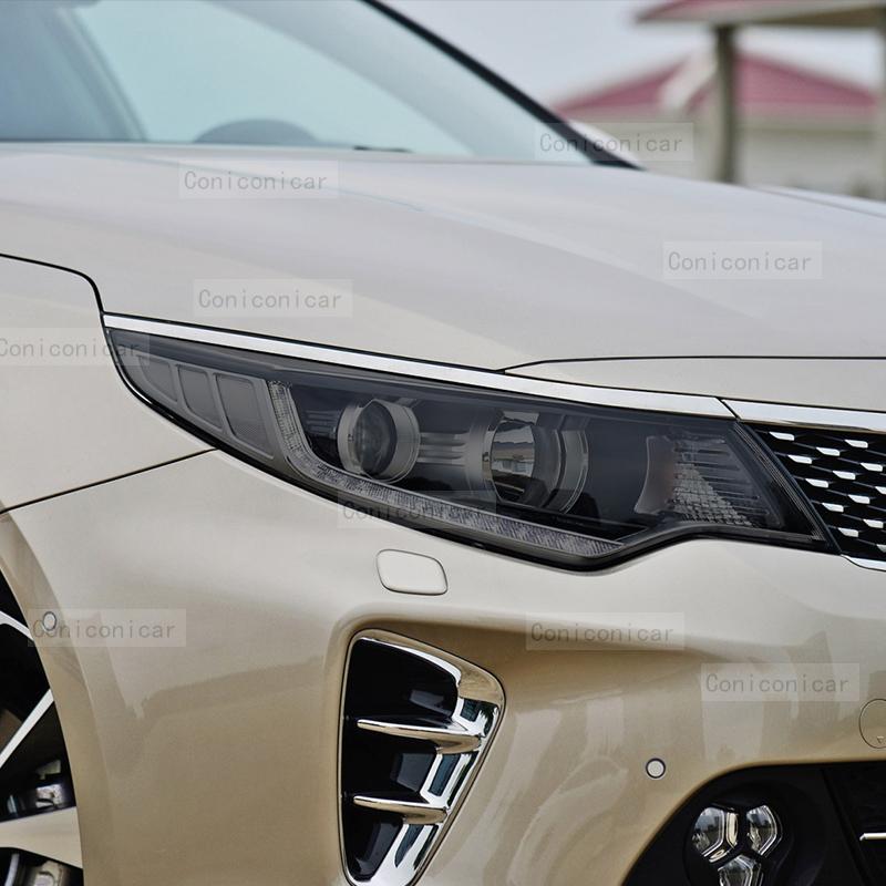Для KIA Optima K5 2016-2019 2018 Защитная пленка для фар автомобиля из черного ТПУ, пленка для изменения цвета передних фар, аксессуары