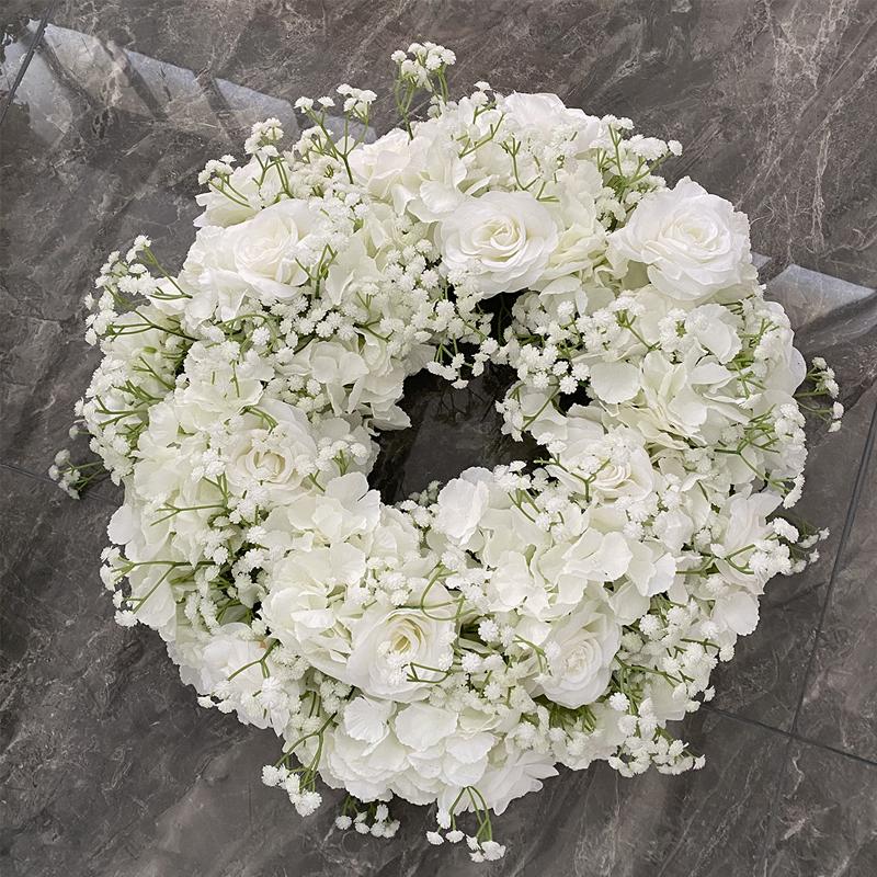 70/50/40/30/20 см Новый свадебный centerpiece, Цветочный венок, Декор со свечами, Роза, Зеленый лист, Цветочная композиция, Рождество