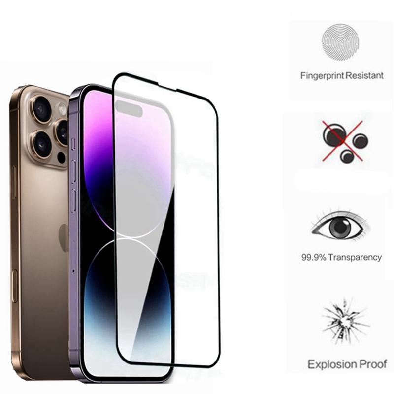 Полное покрытие закаленное стекло для iPhone 11 12 13 14 15 16 Pro Max XS XR X 6 6s 7 8 14 15 16 Plus 12 Mini 13 Mini SE 16E защитная пленка для экрана