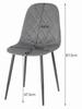 ASTI chair - dark gray velvet x 1