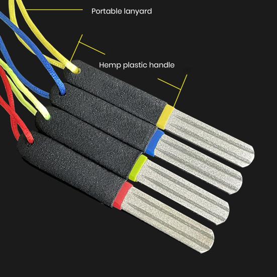 Fishing Whetstone Double Sided Fishing Hook Sharpener Fishhook Sharpening Grinding Stone Diamond-Material File Cutter Sharpening Tool Accessories