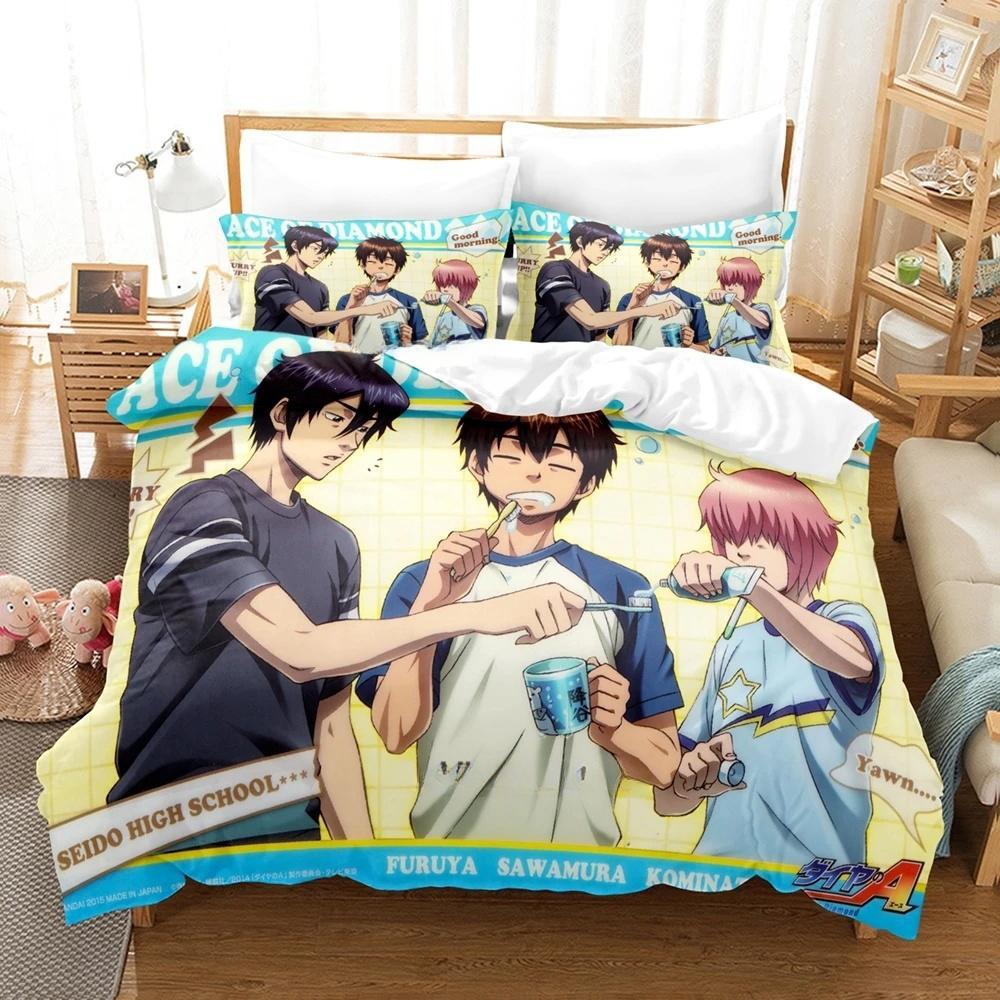 3d Print  Ace Of Diamond 2_3pcs Bedding Set Boys Girls Twin Queen Size Duvet Cover Pillowcase Bed Kids Adult Home Textiles