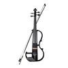 Jopsavm Full-Size Violin Set, Solid Wood Electric Silent Violin with Chin Rest, Ebony Accessories, Hard Case, Spare Strings, Audio Cable, Rosin, and B