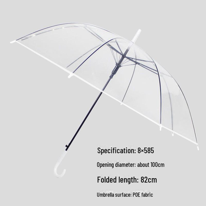 EVO Custom Transparent Eco-Friendly Automatic Umbrella with Long Handle - Perfect for Advertising and Gifts