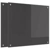 Kitchen Splashback 2 pcs Dark Grey 70 x 60 cm Tempered Glass