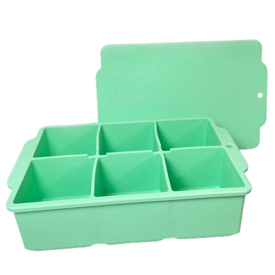 Квадратные 6 сеток «сделай сам», чтобы избежать порчи, быстрозамораживаемый лоток для льда, коробка, аксессуар для бара, лоток для формы для льда