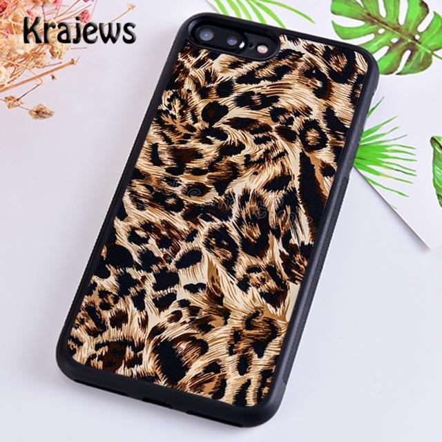Krajews leopard and tiger fur pattern Soft Phone Case For IPhone 18 17 Air 16 15 14 plus 11 12 13 pro max coque Fundas