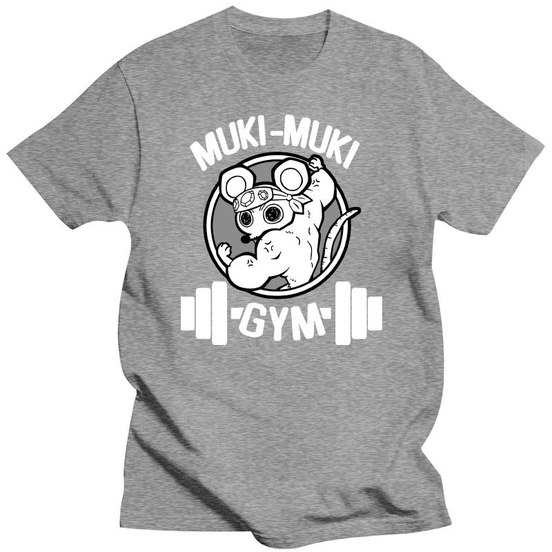 Футболки с принтом аниме «Убийца демонов Удзуи Тенген» Забавные мышки-ниндзя Муки Муки Спортивная футболка Мускулистая мышь Футболка большого размера Унисекс