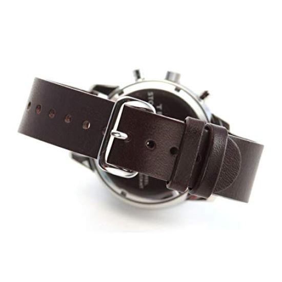 Часы-хронограф унисекс Neville Chronograph темно-коричневого цвета из кожи угольно-серого цвета TRIWA [TRIWA] Мужские женские NEST114-CL010412 [Товар]