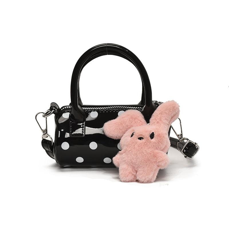 Новая модная персонализированная контрастная сумка-багет в горошек, женская повседневная универсальная сумка-мессенджер для поездок на работу