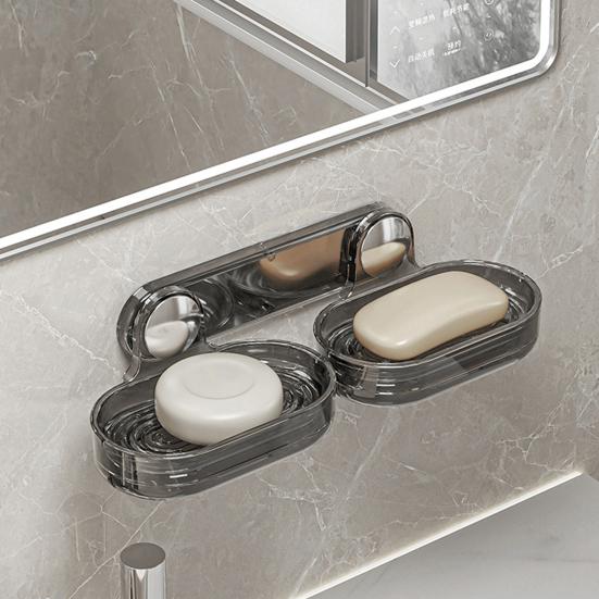 Настенная мыльница Двойная Слойка Полая Быстрый Слив Современная Без Сверления