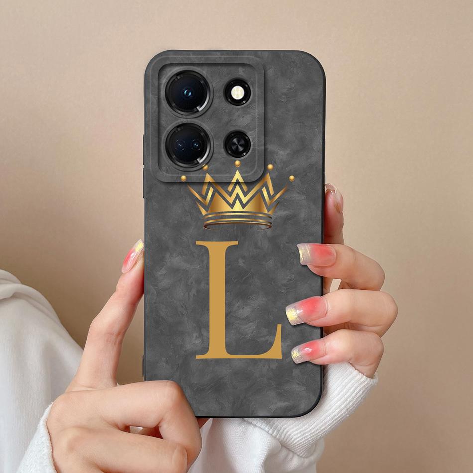 Чехол для телефона Infinix Note 30 Pro 30i 30 VIP Милый Панда Буквы Мягкий Высококачественный Жидкий Силикон Ударопрочный Чехол для Пары